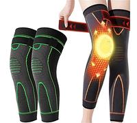 KNEECA Tourmaline Acupressure Selfheating Knee Sleeve, Tourmaline Acupressure Self-Heating Shaping Socks, Kneecap Tourmaline Self-Heating Knee Sleeve (L,Green)