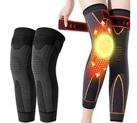 KNEECA Tourmaline Acupressure Selfheating Knee Sleeve, Tourmaline Acupressure Self-Heating Shaping Socks, Kneecap Tourmaline Self-Heating Knee Sleeve (M,Black)