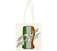 Kneecap Get Your Brits Out Unisex Beige Totebag Reusable Bag