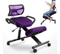 Kneeling Chair with Back Support - Adjustable Stool for Posture Improvement at Home and Office
