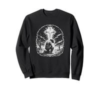 Kneeling Cowboy At Cross Western Christian Faith Sweatshirt