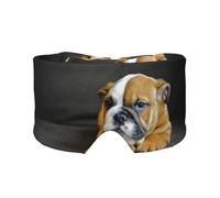 Kneeling English Bulldog, Full Eye Covers Light Blocking Eye Mask Sleep Eye and Ear Muffs