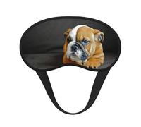 Kneeling English Bulldog, Full Eye Covers Light Blocking Eye Masks Blackout Sleep Eye Muffs