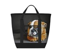Kneeling English Bulldog,Lunch Bags Large Capacity Insulated Tote Bag For Women Men Work Picnic Travel