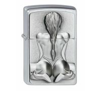 Kneeling Girl Zippo Lighter in Brushed Brass Windproof Cigarette Lighter 2002548