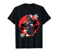 Kneeling Japanese Ninja Girl T-Shirt