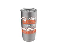 Knees Going Vacation Retired Funny Aging Humor Old Group Stainless Steel Insulated Tumbler