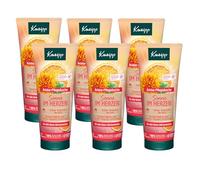Kneipp Aroma Shower Care Sun in the Heart - Multipack - Shower Gel with Orange, Bergamot & Organic Safflower - Formula without Microplastics - 6 x 200 ml