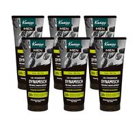 Kneipp MEN 3-in-1 Dynamic Shower Gel Multipack with Extracts of Tonka Bean and Organic Chia Shower Gel for Skin, Hair and Face 6 x 200 ml