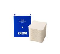 KNEMO WARP Cotton Pads - 3-Layer Ultra-Absorbent Precision Toner Pads for Face, Cheek & Undereye, Custom Shaped for Wiping & Masking, Holds 18x Product Weight