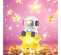 Knew Built Star Astronaut Minifigure LED Micro Mini Building Blocks Toys: Ultimate Space Enthusiast Collectible and Perfect Gift in bag LED Lunar Astronauts
