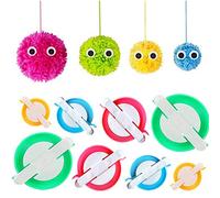 Knewmart Pompom Maker,4 Sizes Pom pom Makers for Fluff Ball Weaver Needle Craft DIY Wool Knitting Craft Tool Set Decoration (8)