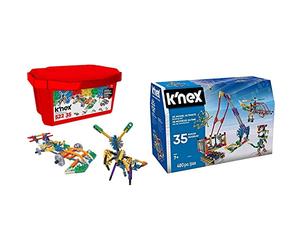 K'Nex 18024/18025 Imagine 35 Model Click and Construct Value Building Set with Storage Tub, Educational Toys for Kids & 12418 Imagine 35 Model Ultimate Building Set
