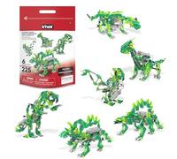 K'NEX Basic Fun Dynamic Dinos Building Set - STEM Construction Kit with 253 Pieces & Zipper Bag - Buildable Dinosaur Toys for Kids Aged 7+