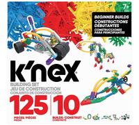 K'NEX Beginner Builds Set: 125 Pieces, 10 3D Models, Step-by-Step Guide, Ages 7+, Monster Truck & Spaceship, 80206