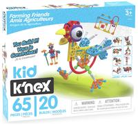 Kid K'NEX | Farmin' Friends 20 Model Building Set | 61 Pieces, Preschool Building Toy, Early Childhood Building Set, Engineering for Kids, STEM Educational Toys for Girls Boys Age 3+ | Basic Fun 85052