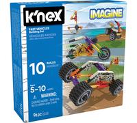 K'NEX | Fun Fast Vehicles Building Set 10 Model Beginner | Construction Toys for Sensory Play, 96 Piece Stem Learning Kit, Educational Toys Suitable