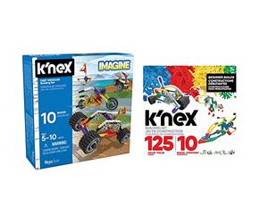 K'Nex Imagine 45510 10 Model Beginner Fun Fast Vehicles Building Set, for Girls and Boys Aged 5 + & 80206 Beginner Builds Building Set, Build 10 3D Models, Educational Toys, for Children Aged 7 +