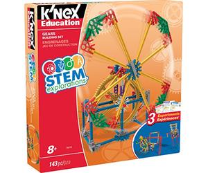 K'NEX STEAM Education | Gears Building Set | Engineering Educational Toy, 143 Parts for Ages 8+ | Basic Fun 79318
