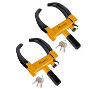 KNFRXO Tire Lock Anti Theft Trailer Wheel Lock for Trailers Car SUV Boat Motorcycle Golf Cart Great Deterrent 2 Packs 6 Alike Keys