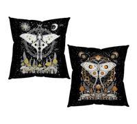 Knibeo Tarot Moon Phase Luna Moth Mushroom Witchy Throw Pillow Covers 18x18 Set of 2, Witchy Gifts for Women, Sun and Moon Decor Pillow Covers, Witch Witchy Stuff, Witch Home Decor, Witchcraft Decor