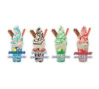 Knickerbocker Glory Ice Cream Stickers Set of 4 Flavours - 16cm high KBG die cut