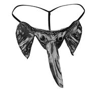 Knickers for Men Teen Boys G-String Thongs Novelty Funny Elephant Trunk Shaped Underwear Low Rise Shorts Lingerie Briefs Underpants Sexy Hipster Panties Warehouse Clearance Silver