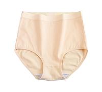 Knickers Women's High Waisted Cotton Ladies Pants Stretch Briefs Soft Full Coverage Breathable Comfy Stretchy Underwear 2025 (Beige, XXL)