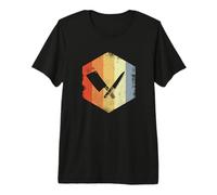 Knife and Cleaver Sketch Meat Person Butcher Premium T-Shirt