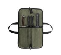 Knife Bag, Knife Bag Chef's Knife with 4 Compartments, Roll Bag for Chef's Knives, Zip, Knife Roll with Carry Handle for Knives and Spoons, Gifts for Chefs or Culinary Enthusiasts