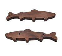 Knife Block Knife Holder Walnut Magnetic Knife Holder Bar Multipurpose Wall Mount Knife Block Fish Shape Kitchen Utensil kitchen Knife Storage