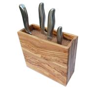 Knife Block MANHATTEN made of OLIVE WOOD