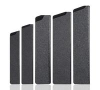 Knife Cover Sleeves Set of 5 Types, Knife Edge Guard Universal Plastic Knife Sheath Edge Guard Protector Gentle Non-Scratch Felt Lining for Kitchen Chef Knives Black (5, 6, 8, 9, 10 Inch)