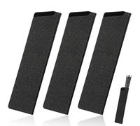 Knife Covers or Sleeves, 3 Pcs ABS Universal Knife Guard Set for Kitchen Knives Flocking Sheath Blade Guard Gentle, Non-Scratch Felt Lining Protectors Sleeve for Chef Knives, Cleaver, Black
