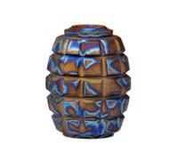 Knife Lanyard Beads, Necklace Pendant Beads, Charms Beads, Beard Beads, Knife Pendant Beads, Titanium TC4 Barrel Shape Grenade Texture Beads for EDC 550 Paracord DIY Accessories, MGQK, 0.7" x 0.9