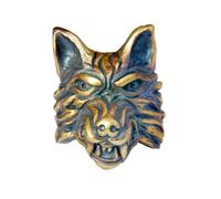 Knife Lanyard Beads, Necklace Pendant Beads, Charms Beads, Buckle, Knife Lanyard, Flashlights, Zipper Pull, Knife Pendant, Retro Solid Brass Wolf Head Beads for EDC 550 Paracord DIY Accessories ST#025