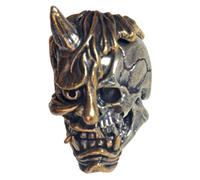 Knife Lanyard Beads Paracord Beads Bullet Beads Devil + Skull, Casted Copper Charm for EDC DIY Paracord Accessories Beard Beads, Combination Beads