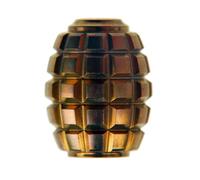 Knife Lanyard Necklace Pendant Charms Knife Pendant Beads, Titanium TC4 Barrel Shape Grenade Texture Beads for EDC 550 Paracord DIY Accessories, MGQK (Gold)