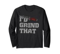Knife Making Humor I'd Grind that Bladesmith Workshop Joke Long Sleeve T-Shirt