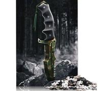 Knife Military Jigsaw Puzzle 500 Piece Jigsaw Puzzles For Adults Teenager Wooden Puzzles Toy Game Explore Creativity And Problem Solving 500pcs (52x38cm)