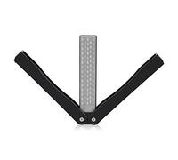 Knife Sharpener, Folding Double-Sided Sharpener Stone Whetstone Scissors Stones Sharpening Grindstone Hone Pocket Tool(Black)