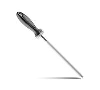 Knife Sharpener Rod, Little Cook 12 inch Knife Sharpening Steel, Knife Sharpening Rod with Ergonomic PP Handle (Black)