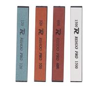 Knife Sharpening Stone Whetstone Knife Sharpener Set 4PCS Fixed Angle Water Stone with 120 320 600 1500 Grit for Kitchen Chef Scissors Chisels and Axes White Corundum 15 x 2.5cm