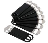 Knifefish 18cm Stainless Steel Bar Blade, 12 Pcs Flat Beer Bottle Openers, Black Bottle Opener for Bar