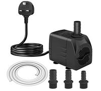 Knifel Submersible Pump 1500L/H 25W Dry Burning Protection with Ultra Quiet Design 2m High Lift for Fountains, Hydroponics, Ponds, Aquariums & More…