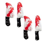 Knifes Cat Chew Catnip Toy - 4 Pack Horror Knifes-Shaped Bloody Design Plush Scratcher, Interactive Stuffed Bite Resistant Kitty Catnip Toy for Boredom Reliefs, Teeth Cleaning, All Szies Cat Exercise