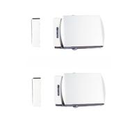 KNIFIUS Classic Military Slider Style Belt Buckle with End Tip, Shiny Silver Plating Army Garment Buckle, Pack of 2 Sets, 40 mm, 32mm 40mm