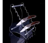 KNIFIUS Eight Layers Heavy Duty acrylic Knife Display Stands,Pocket Knives Easel Holder,Hunting Survival Knife Rack,1 piece