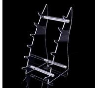 KNIFIUS Six Layers Heavy Duty acrylic Knife Display Stands Pocket Knives Easel Holder Hunting Survival Knife Rack ,1 piece