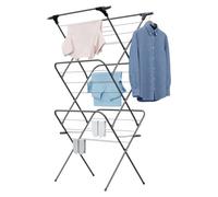 Knight 3 Tier Clothes Airer, Foldable Clothes Drying Rack 15m Indoor & Outdoor Clothes Airer, Drying Rack Laundry with Fold-Out Arms for Extra Hanging Space, Alloy Steel Clothes Dryer Stand (Grey)